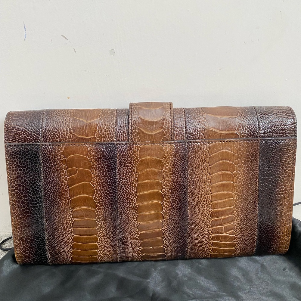 Authentic YSL Saint Laurent large python clutch handbag - Picture 3 of 9
